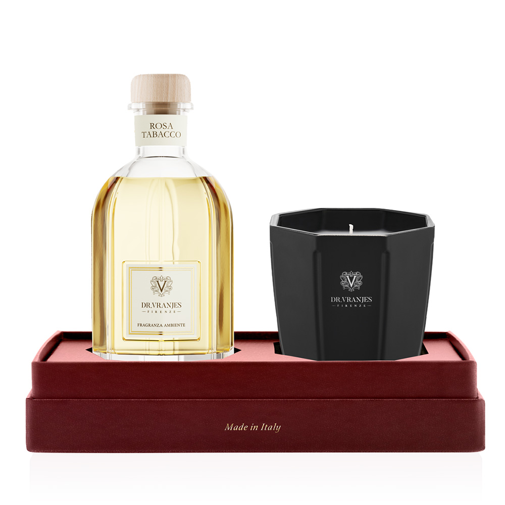 Set Rosa Tabacco 250ml Diffuser + 200g Candle